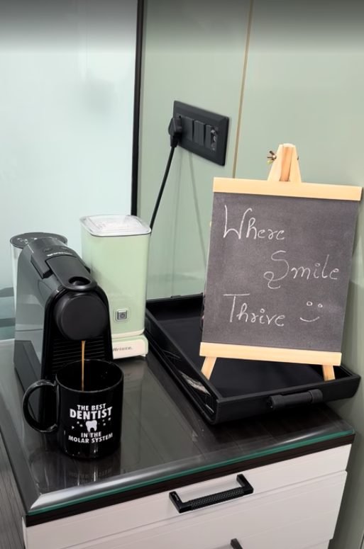 Complimentary coffee corner with Nespresso machine